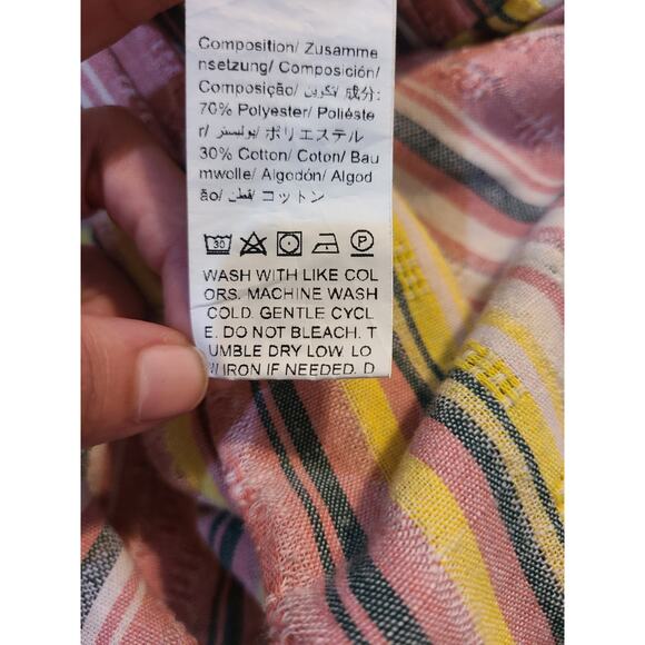 Emery rose large women's striped ruffle trim 2 piece set - Picture 7 of 13